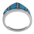 Turquoise And Opal Inlay Silver Ring Size 6-1/2 NS44913