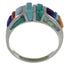 Sterling Silver Jewelry Turquoise Multicolor Ring Size 5-3/4 HS34147
