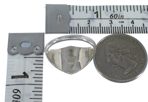 Southwestern Jewelry Multicolor Silver Ring Size 7-1/2 RS51977