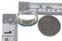 Sterling Silver Jewelry Turquoise Inlay Ring Size 5-3/4 HS34123