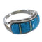 Turquoise Opal Inlay Sterling Silver Southwest Ring Size 7-3/4 GS56020