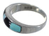 Multicolor Turquoise Jewelry Sterling Silver Ring Size 8-1/2 RS37391