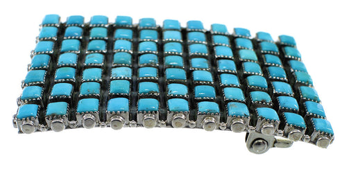 Genuine Sterling Silver Southwest Turquoise Belt Buckle EX47977