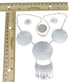 Oyster Shell Needle Point Silver Link Necklace Earrings Set EX47285