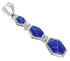Southwest Genuine Sterling Silver Lapis Pendant Jewelry CX47229