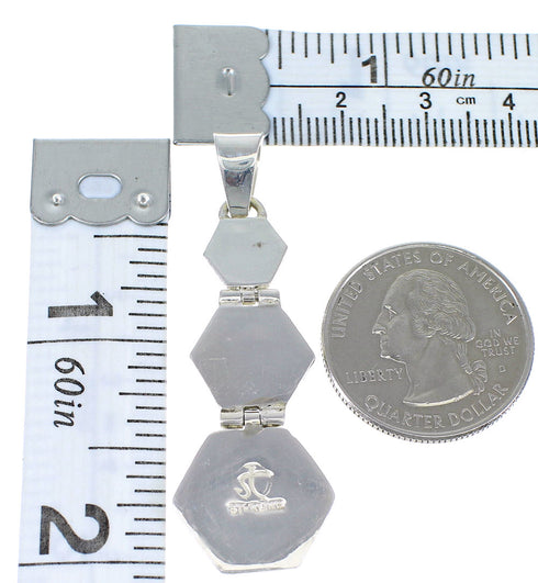 Southwest Genuine Sterling Silver Lapis Pendant Jewelry CX47229