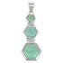Southwest Turquoise Genuine Sterling Silver Pendant CX47233