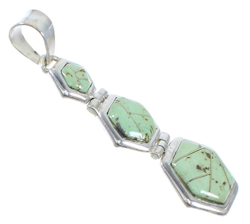 Turquoise Southwest Inlay Genuine Sterling Silver Pendant CX47234