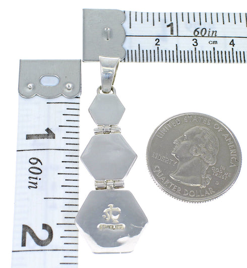 Turquoise Inlay Southwest Genuine Sterling Silver Pendant CX47240