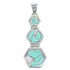 Opal And Turqouise Southwest Sterling Silver Pendant CX47248