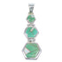 Sterling Silver Opal And Turqouise Pendant Jewelry CX47261