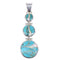 Turquoise And Opal Silver Southwest Pendant Jewelry CX47305