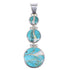 Turquoise And Opal Silver Southwest Pendant Jewelry CX47305