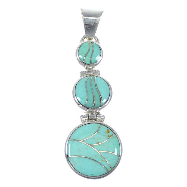 Turquoise Southwest Genuine Sterling Silver Pendant Jewelry CX47313