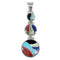 Southwest Genuine Sterling Silver Multicolor Pendant CX47330