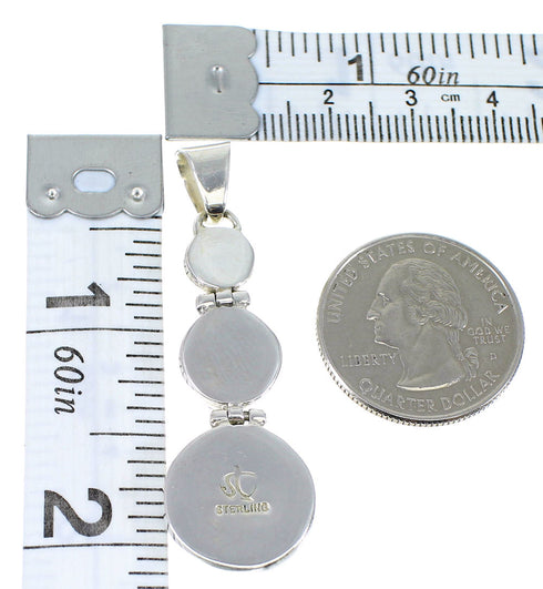 Southwest Genuine Sterling Silver Multicolor Pendant CX47330