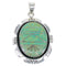 Southwestern Genuine Sterling Silver And Turquoise Pendant CX47338