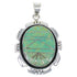 Southwestern Genuine Sterling Silver And Turquoise Pendant CX47338