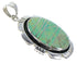 Southwestern Genuine Sterling Silver And Turquoise Pendant CX47338