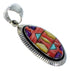 Multicolor Southwest Sterling Silver Slide Pendant EX48795
