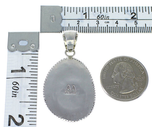 Multicolor Southwest Sterling Silver Slide Pendant EX48795