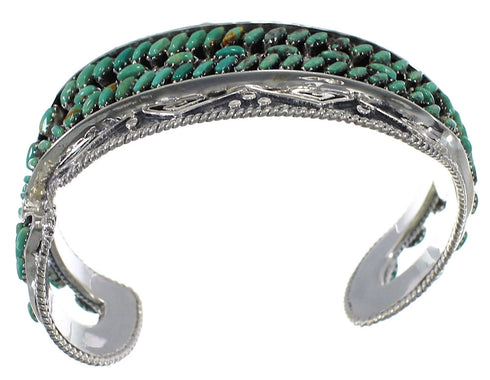 Water Waves High Quality Silver Turquoise Cuff Bracelet CX47611