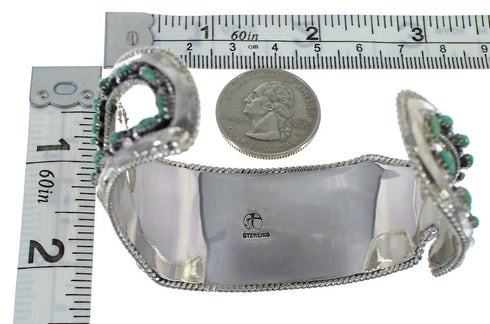 Water Waves High Quality Silver Turquoise Cuff Bracelet CX47611