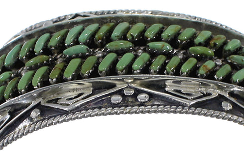 Sturdy Turquoise Water Waves Sterling Silver Cuff Bracelet CX47626