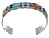 Southwest Authentic Sterling Silver Multicolor Heavy Cuff Bracelet VX60635