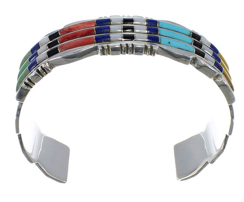 Sterling Silver Multicolor High Quality Southwest Cuff Bracelet VX60636