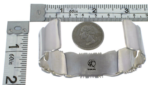 Southwest Multicolor High Quality Silver Cuff Bracelet CX47676