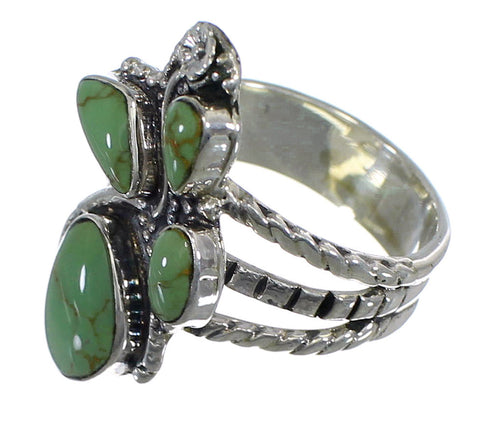Southwest Authentic Sterling Silver Turquoise Ring Size 8-3/4 CX49823