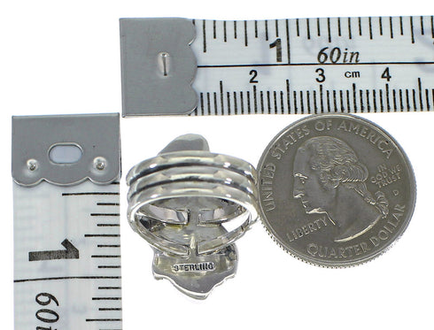 Turquoise Southwestern Jewelry Sterling Silver Ring Size 7-3/4 CX49839