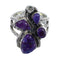 Southwest Magenta Turquoise Sterling Silver Ring Size 5-3/4 CX49851