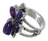 Magenta Turquoise Sterling Silver Southwest Ring Size 5-1/4 CX49848