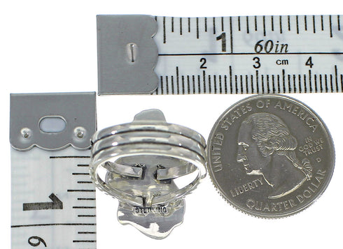 Magenta Turquoise Sterling Silver Southwest Ring Size 5-1/4 CX49848