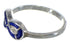 Lapis Sterling Silver Southwest Infinity Inlay Ring Size 5-3/4 CX47546