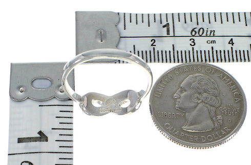 Lapis Sterling Silver Southwest Inlay Infinity Ring Size 5-1/2 CX47545