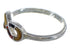 Sterling Silver Multicolor Infinity Southwest Ring Size 6-3/4 CX47584