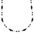 Onyx And White Agate Liquid Silver Bead Necklace EX49712