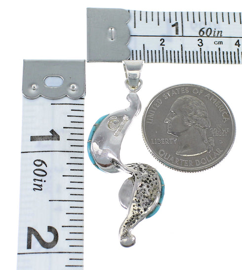 Turquoise Southwestern Authentic Sterling Silver Pendant AX47802