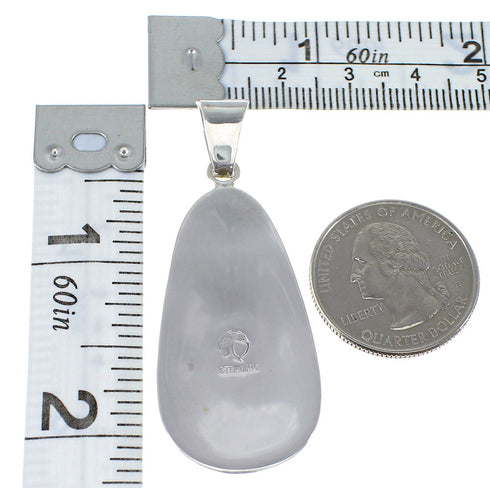 Southwest Turquoise Silver Slide Pendant AX47892