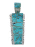 Turquoise Southwest Jewelry Silver Pendant AX47904