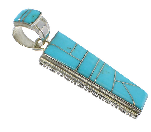Southwestern Turquoise Jewelry Silver Pendant AX47907