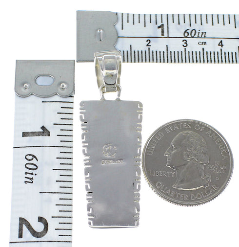 Southwestern Turquoise Jewelry Silver Pendant AX47907