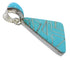 Genuine Sterling Silver Turquoise Inlay Pendant AX47971