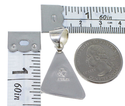 Genuine Sterling Silver Turquoise Inlay Pendant AX47971