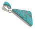 Turquoise Inlay Genuine Sterling Silver Jewelry Pendant AX48035