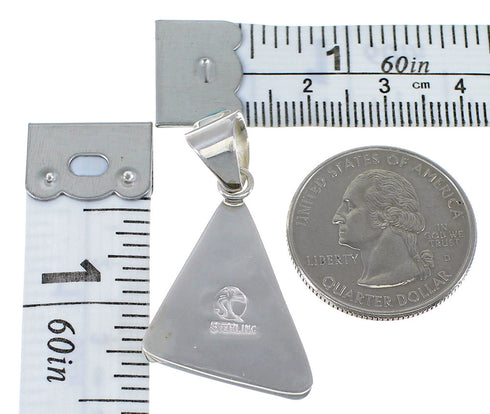 Turquoise Inlay Genuine Sterling Silver Jewelry Pendant AX48035