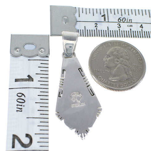 Sterling Silver Turquoise And Opal Jewelry Inlay Pendant AX48227